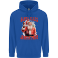 Black Santa Claus African Pride Christmas Mens 80% Cotton Hoodie Royal Blue