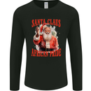 Black Santa Claus African Pride Christmas Mens Long Sleeve T-Shirt Black
