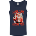 Black Santa Claus African Pride Christmas Mens Vest Tank Top Navy Blue