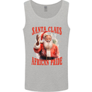 Black Santa Claus African Pride Christmas Mens Vest Tank Top Sports Grey