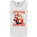Black Santa Claus African Pride Christmas Mens Vest Tank Top White