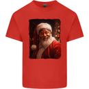 Black Santa Claus Christmas Xmas Kids T-Shirt Childrens Red