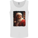 Black Santa Claus Christmas Xmas Mens Vest Tank Top White