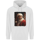 Black Santa's Got Soul Christmas Xmas Mens 80% Cotton Hoodie White