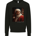 Black Santa's Got Soul Christmas Xmas Mens Sweatshirt Jumper Black