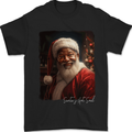 Black Santa's Got Soul Christmas Xmas Mens T-Shirt 100% Cotton Black