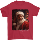 Black Santa's Got Soul Christmas Xmas Mens T-Shirt 100% Cotton Red