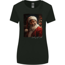 Black Santa's Got Soul Christmas Xmas Womens Wider Cut T-Shirt Black