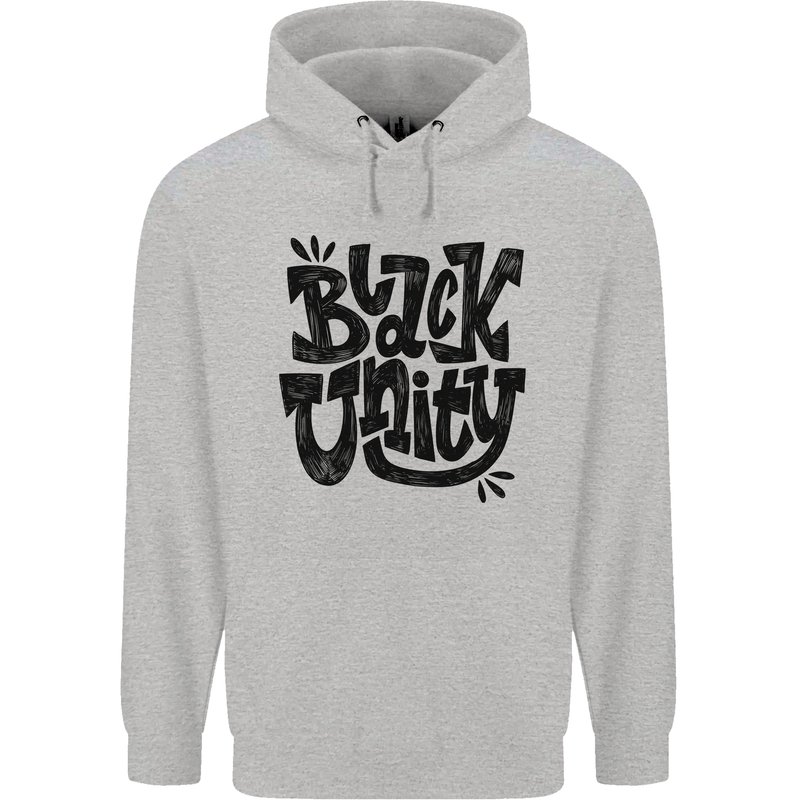 Black Unity Black Lives Matter Juneteenth Childrens Kids Hoodie Sports Grey