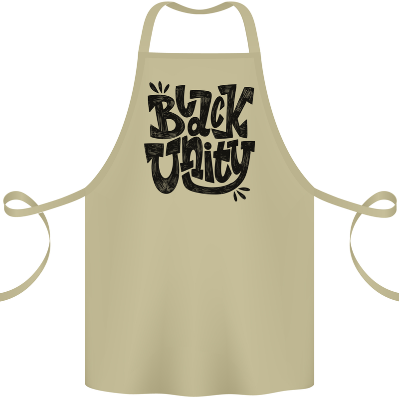 Black Unity Black Lives Matter Juneteenth Cotton Apron 100% Organic Khaki