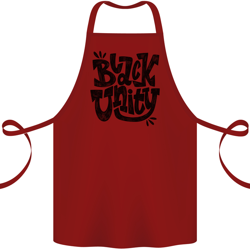 Black Unity Black Lives Matter Juneteenth Cotton Apron 100% Organic Maroon