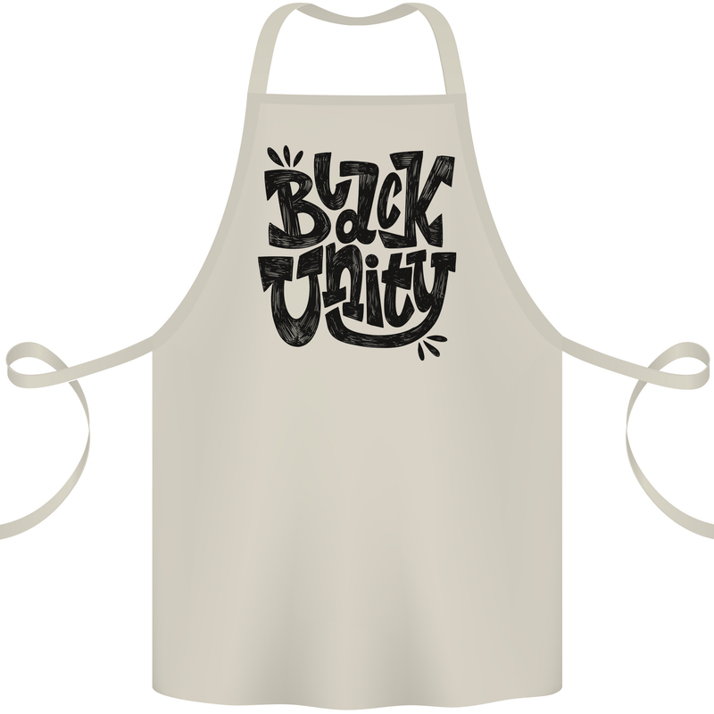 Black Unity Black Lives Matter Juneteenth Cotton Apron 100% Organic Natural