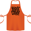 Black Unity Black Lives Matter Juneteenth Cotton Apron 100% Organic Orange