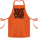 Black Unity Black Lives Matter Juneteenth Cotton Apron 100% Organic Orange