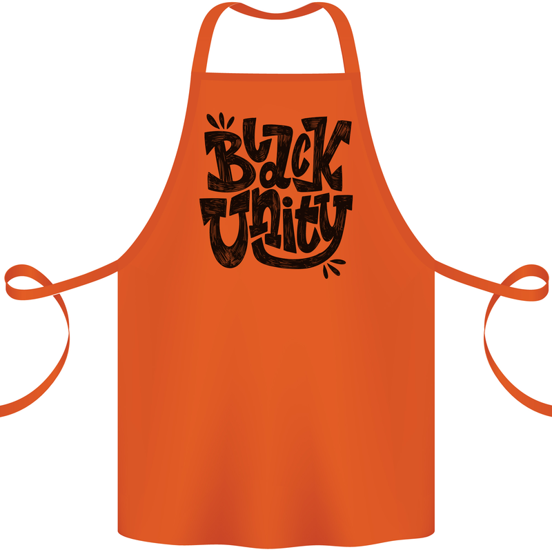 Black Unity Black Lives Matter Juneteenth Cotton Apron 100% Organic Orange