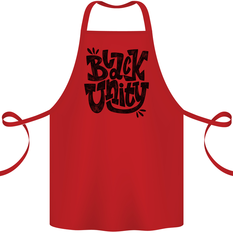Black Unity Black Lives Matter Juneteenth Cotton Apron 100% Organic Red