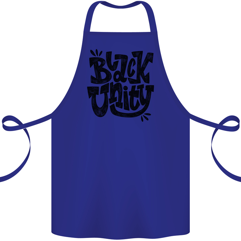 Black Unity Black Lives Matter Juneteenth Cotton Apron 100% Organic Royal Blue