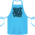 Black Unity Black Lives Matter Juneteenth Cotton Apron 100% Organic Turquoise