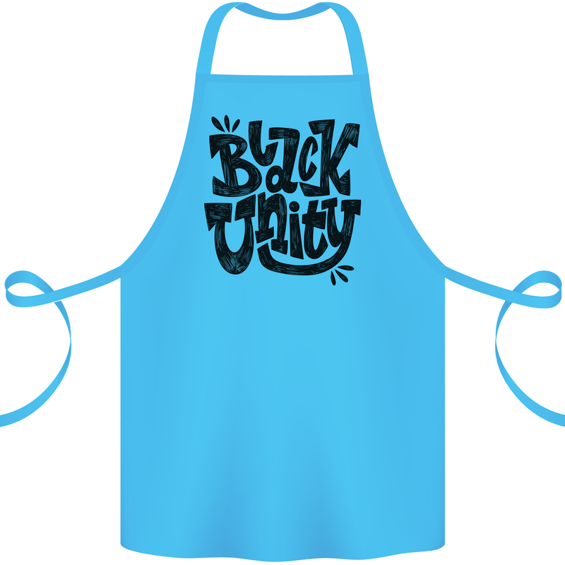 Black Unity Black Lives Matter Juneteenth Cotton Apron 100% Organic Turquoise