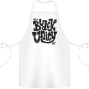 Black Unity Black Lives Matter Juneteenth Cotton Apron 100% Organic White