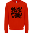 Black Unity Black Lives Matter Juneteenth Kids Sweatshirt Jumper Bright Red