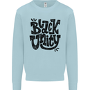 Black Unity Black Lives Matter Juneteenth Kids Sweatshirt Jumper Light Blue