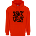 Black Unity Black Lives Matter Juneteenth Mens 80% Cotton Hoodie Bright Red