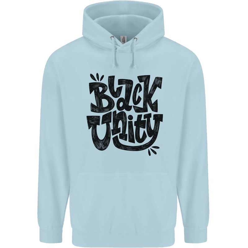 Black Unity Black Lives Matter Juneteenth Mens 80% Cotton Hoodie Light Blue