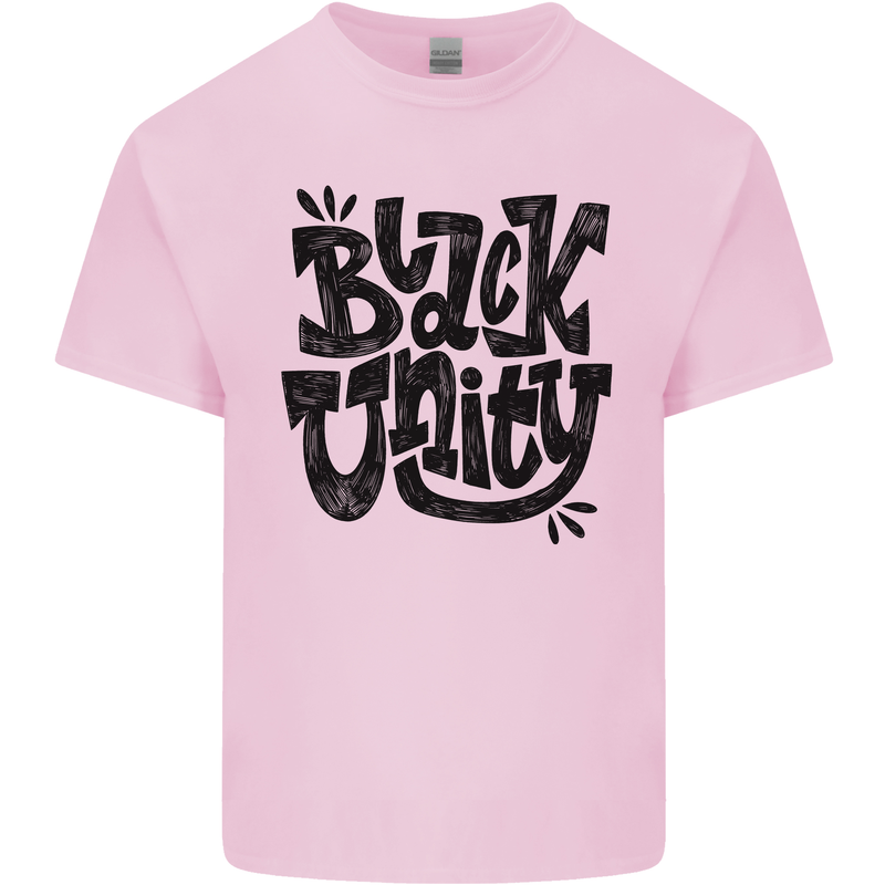 Black Unity Black Lives Matter Juneteenth Mens Cotton T-Shirt Tee Top Light Pink