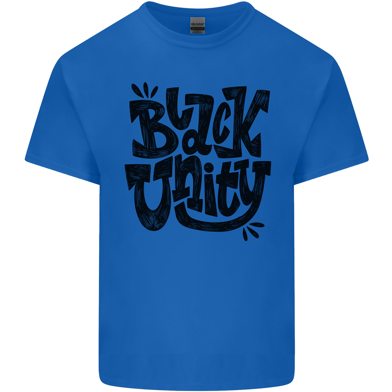 Black Unity Black Lives Matter Juneteenth Mens Cotton T-Shirt Tee Top Royal Blue