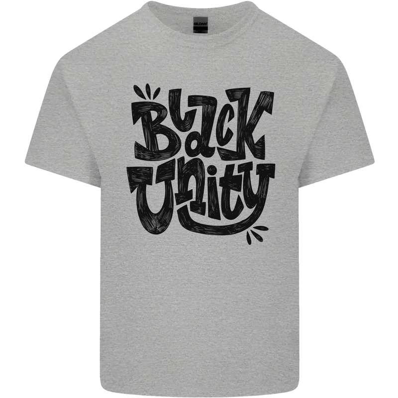 Black Unity Black Lives Matter Juneteenth Mens Cotton T-Shirt Tee Top Sports Grey