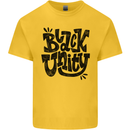 Black Unity Black Lives Matter Juneteenth Mens Cotton T-Shirt Tee Top Yellow