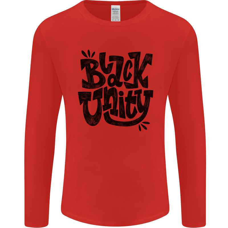 Black Unity Black Lives Matter Juneteenth Mens Long Sleeve T-Shirt Red