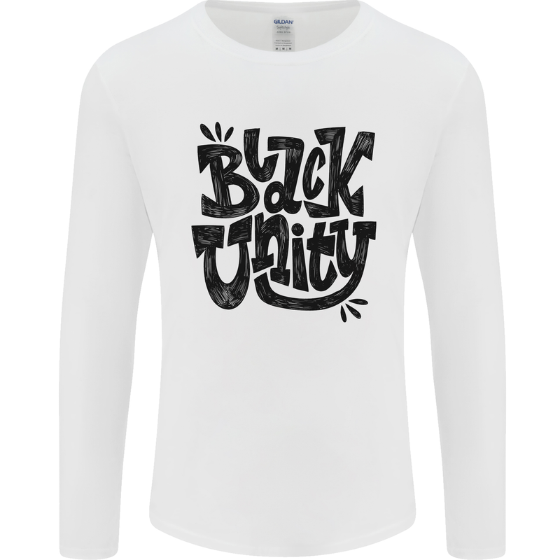 Black Unity Black Lives Matter Juneteenth Mens Long Sleeve T-Shirt White