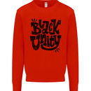 Black Unity Black Lives Matter Juneteenth Mens Sweatshirt Jumper Bright Red