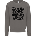 Black Unity Black Lives Matter Juneteenth Mens Sweatshirt Jumper Charcoal