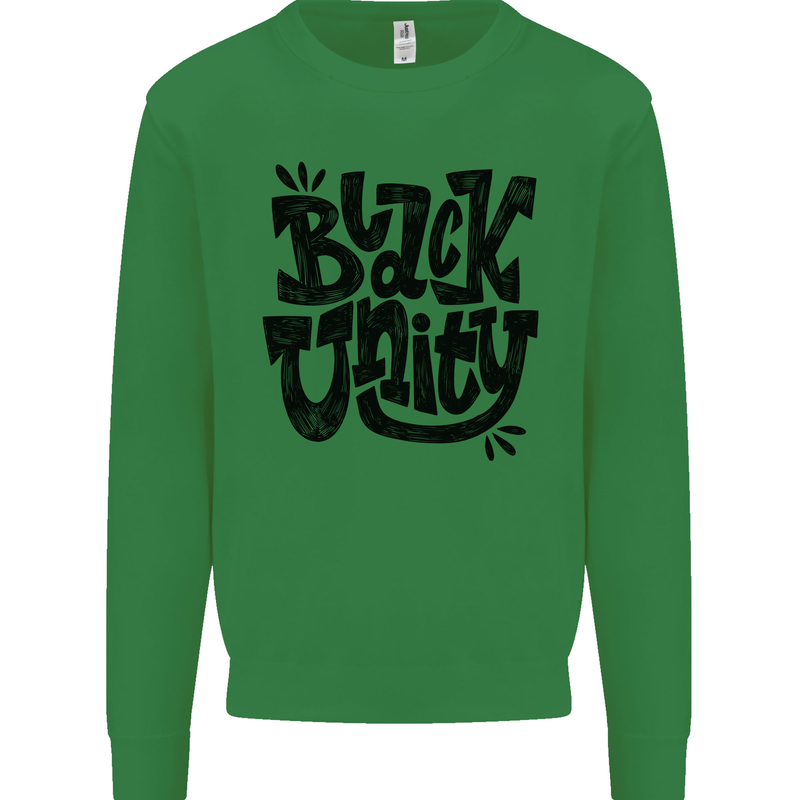 Black Unity Black Lives Matter Juneteenth Mens Sweatshirt Jumper Irish Green