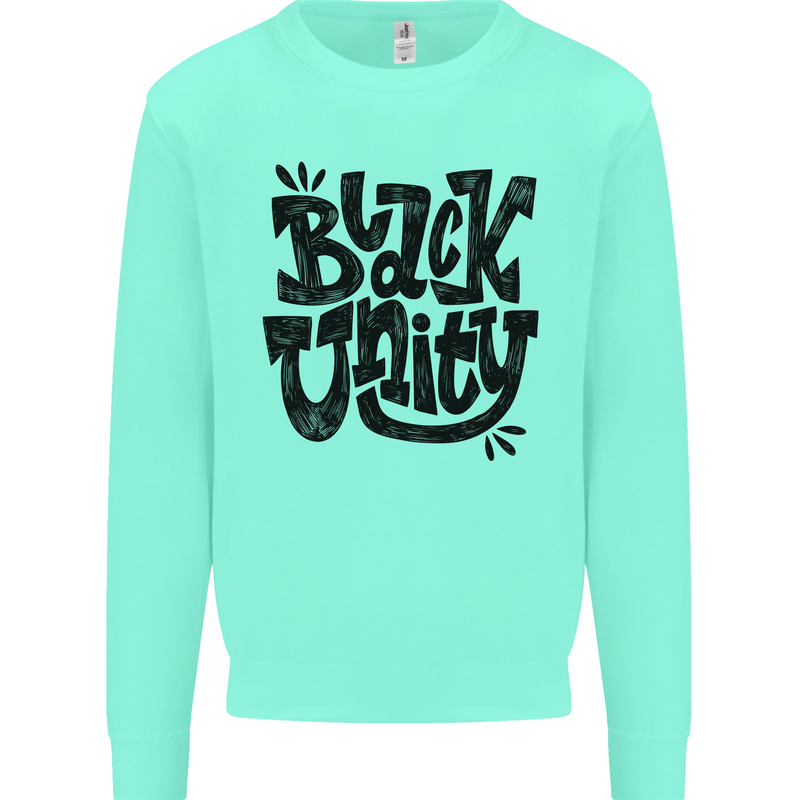 Black Unity Black Lives Matter Juneteenth Mens Sweatshirt Jumper Peppermint