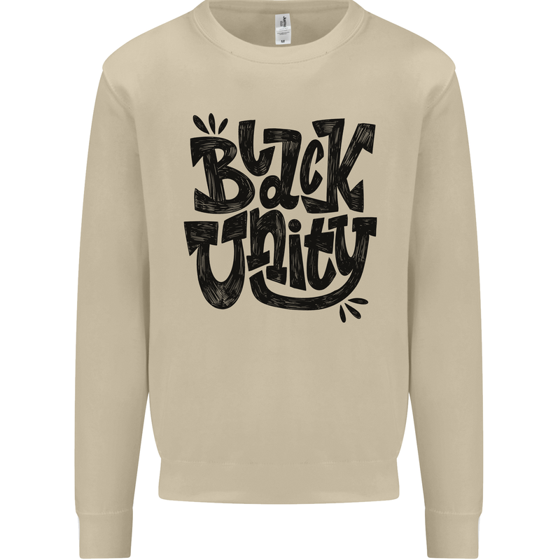 Black Unity Black Lives Matter Juneteenth Mens Sweatshirt Jumper Sand