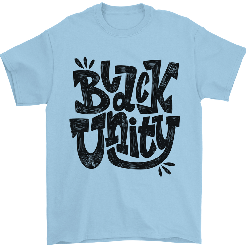 Black Unity Black Lives Matter Juneteenth Mens T-Shirt 100% Cotton Light Blue