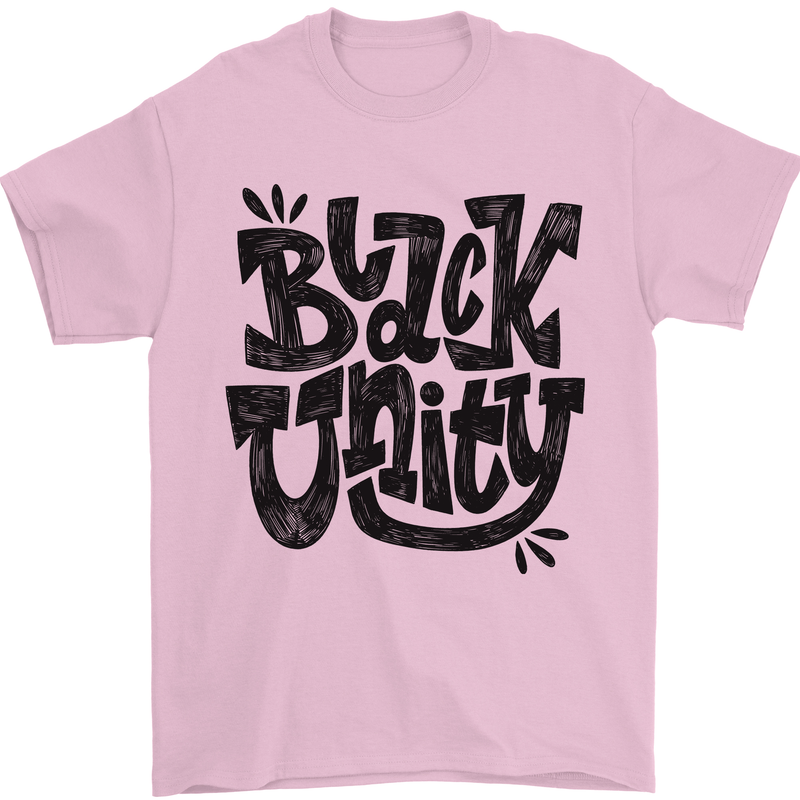 Black Unity Black Lives Matter Juneteenth Mens T-Shirt 100% Cotton Light Pink