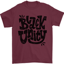 Black Unity Black Lives Matter Juneteenth Mens T-Shirt 100% Cotton Maroon