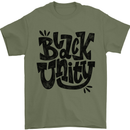 Black Unity Black Lives Matter Juneteenth Mens T-Shirt 100% Cotton Military Green
