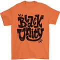 Black Unity Black Lives Matter Juneteenth Mens T-Shirt 100% Cotton Orange