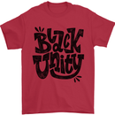 Black Unity Black Lives Matter Juneteenth Mens T-Shirt 100% Cotton Red
