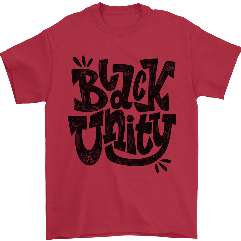 Black Unity Black Lives Matter Juneteenth Mens T-Shirt 100% Cotton Red