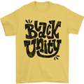 Black Unity Black Lives Matter Juneteenth Mens T-Shirt 100% Cotton Yellow