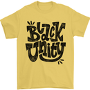 Black Unity Black Lives Matter Juneteenth Mens T-Shirt 100% Cotton Yellow