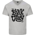 Black Unity Black Lives Matter Juneteenth Mens V-Neck Cotton T-Shirt Sports Grey