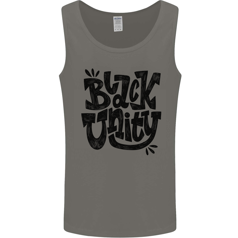 Black Unity Black Lives Matter Juneteenth Mens Vest Tank Top Charcoal